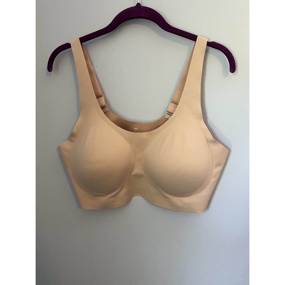 Knix Women's Bra Wireless Revolution Adjustable Removable‎ Pads Size XXL+ Tan
